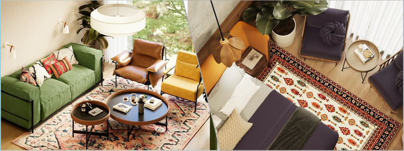 3D product carousell and interactive environment