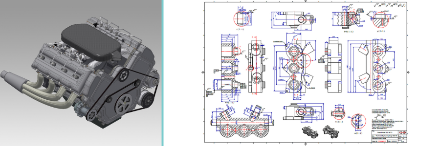 sheet metal design plan and example by Cad Crowd shop drawing freelance experts