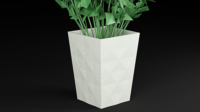 3D model of Stylized LowPoly Rose Bouquet