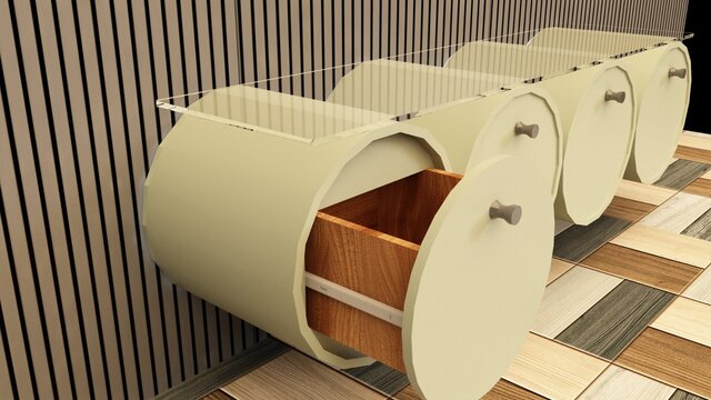 3D model of Tv unit / cansol