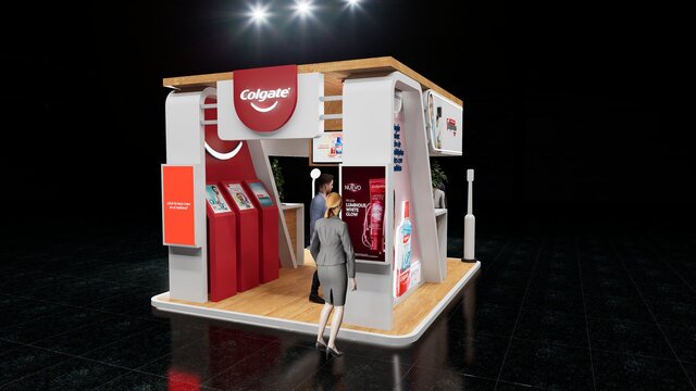 3D model of 3d Tradeshow Design - Colgate Exhibition Booth
