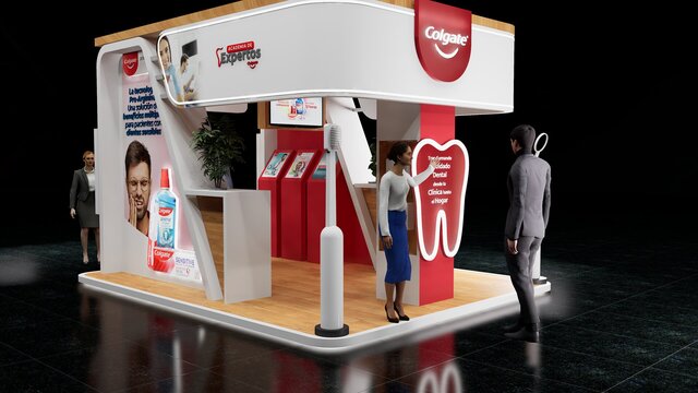 3D model of 3d Tradeshow Design - Colgate Exhibition Booth
