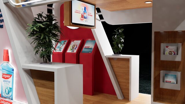 3D model of 3d Tradeshow Design - Colgate Exhibition Booth