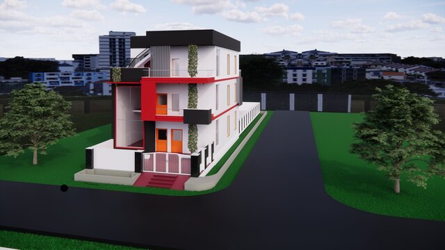 Modern G+2 Residential Building Design