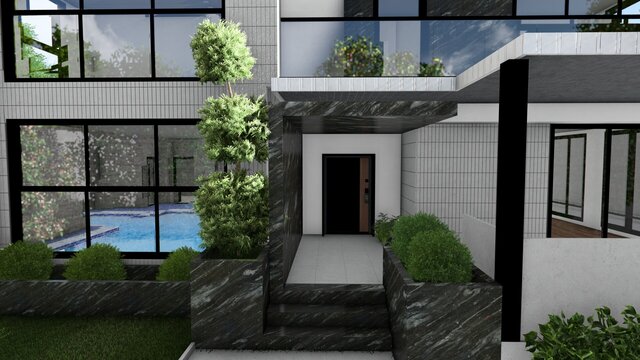 Private Villa near Tabriz – Built Project | Plans, Details & 3D Visualization – image 3 of 7