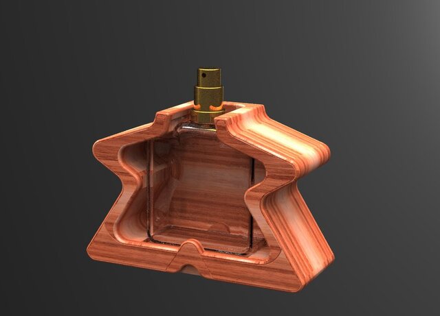 3D model of perfume-bottle-casing