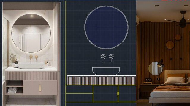 Interio And Exterior Design  whi Details Cad file