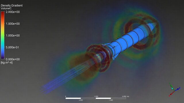 3D model of Supersonic CFD Analysis – Multi-Species Air/Hydrogen Propulsion