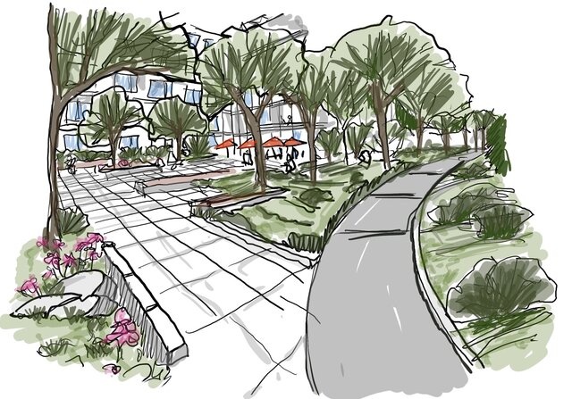 3D model of Architectural sketches
