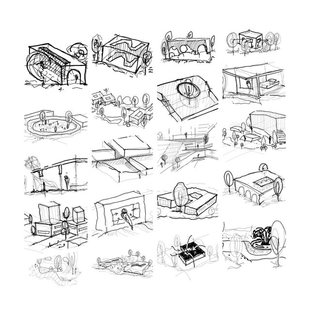 3D model of Architectural sketches