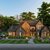 The Timber & Stone Estate A Luxury Modern Farmhouse and Craftsman Residence Featuring Sophisticated Dark Brick, Warm Wood Siding, and Photorealistic High-End Architectural Visualization