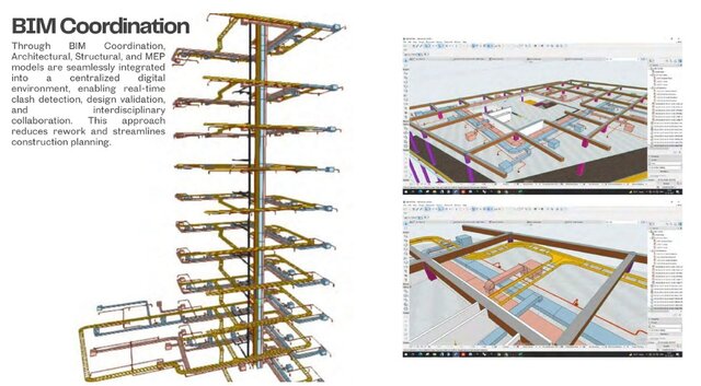 3D model of BIM Coordination & Architectural Visualization