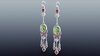 Pair of Cabochon Gemstone Earrings in 14K White Gold design by CarlosPino99