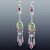 Pair of Cabochon Gemstone Earrings in 14K White Gold