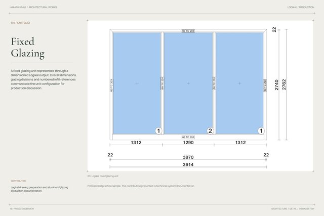 Fixed Glazing Unit | Logikal Drawing – image 1 of 2