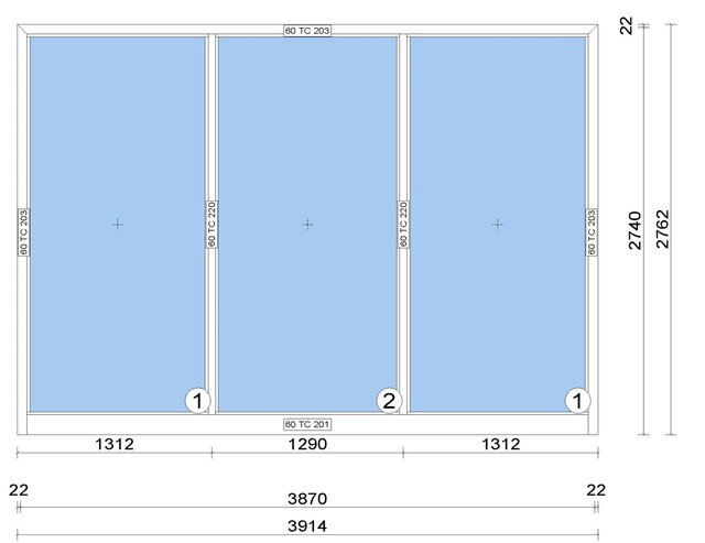 Fixed Glazing Unit | Logikal Drawing – image 2 of 2