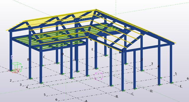 3D model of Residential Steel Structure & Roof – Tekla Detailing