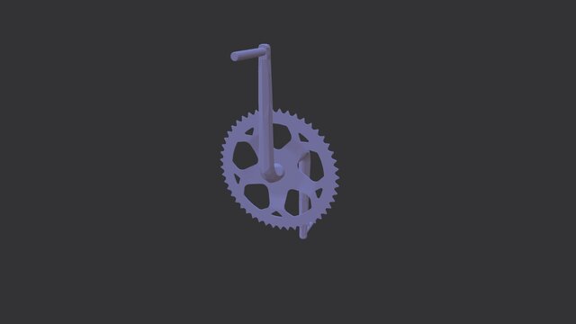 3D model of bicycle-crankset