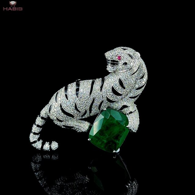 Luxury Tiger Emerald Jewellery – Manufacturing-Ready CAD Design – image 6 of 6