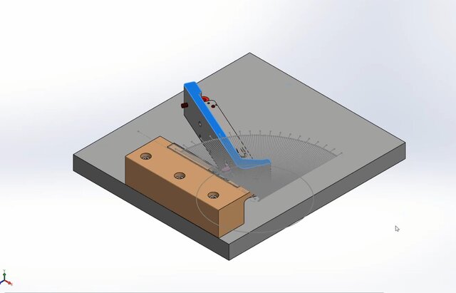 3D model of Hinge Inspection Gage for Angle & Force Verification