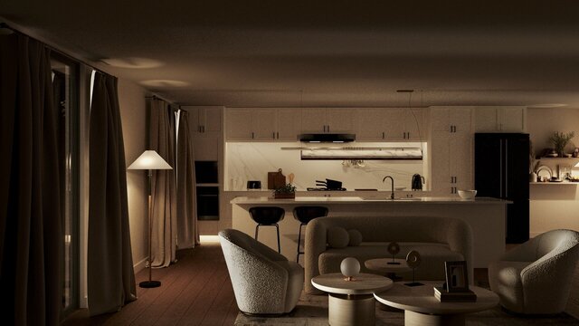 3D model of Modern Living Room Visualization