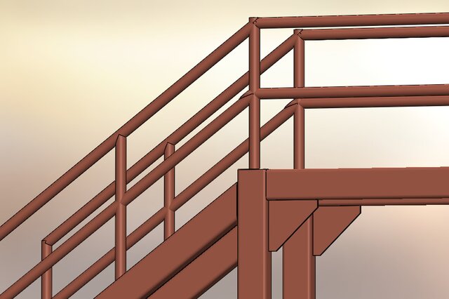 Industrial Steel Staircase & Platform Assembly – image 6 of 14