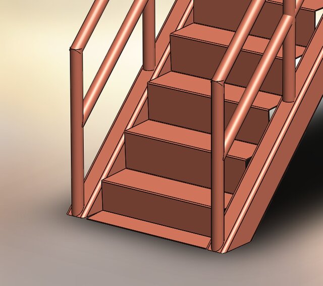 Industrial Steel Staircase & Platform Assembly – image 3 of 14