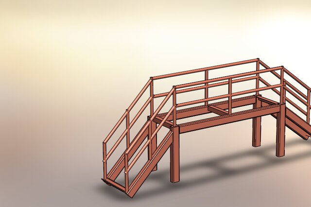 Industrial Steel Staircase & Platform Assembly – image 9 of 14
