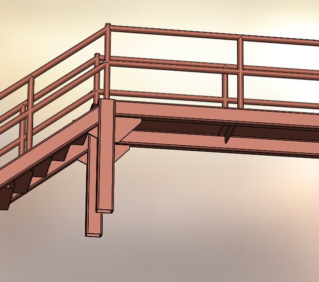 Industrial Steel Staircase & Platform Assembly – image 7 of 14