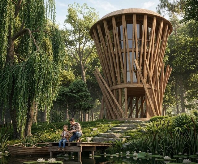 Eco Wooden Observation Tower – Danube Delta