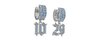 Chicano Style Huggie Earrings with Gothic Number Pendants — Custom CAD | Rhino + MatrixGold design by davidr2076