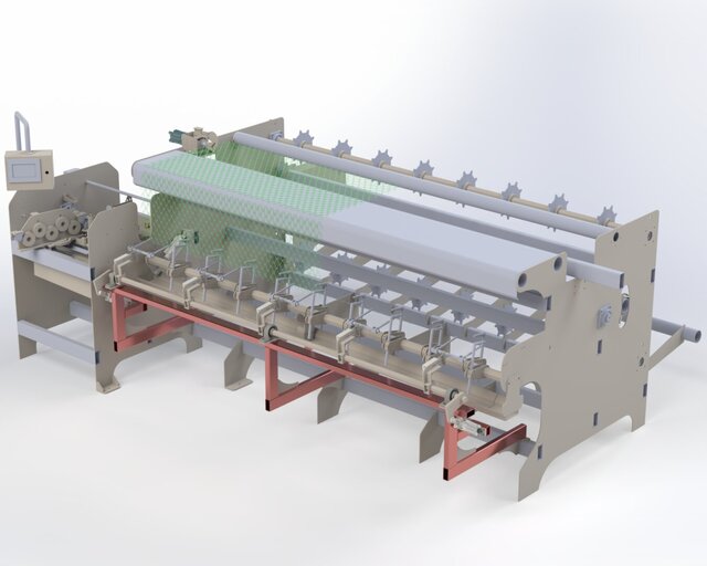 3D model of Automatic Chain Link Fence Weaving Machine Design