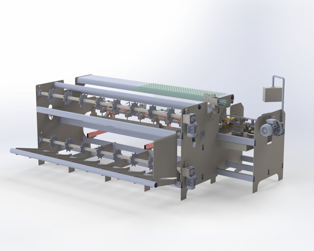 3D model of Automatic Chain Link Fence Weaving Machine Design