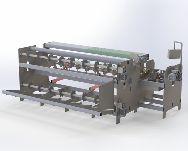 3D model of Automatic Chain Link Fence Weaving Machine Design
