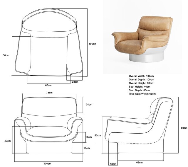 3D model of 3D Modeling & Technical CAD Drawings - Lounge Chair
