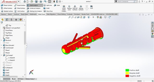 3D model of Wall Anchor - Injection Molding