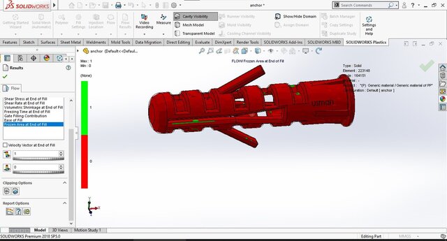 3D model of Wall Anchor - Injection Molding