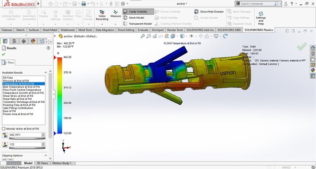 3D model of Wall Anchor - Injection Molding