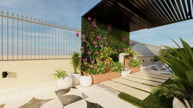 3D model of nri complex terrace walkthrough video