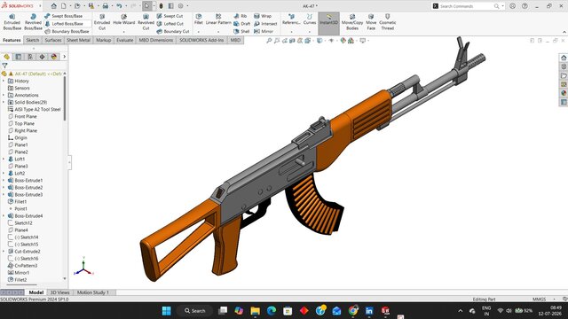 AK-47 Design In SolidWorks