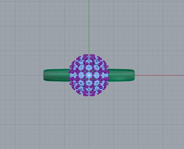 Diamond Dome Ring – Jewelry CAD Design – image 3 of 3