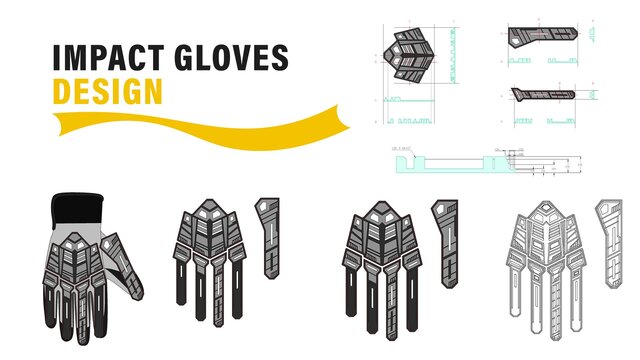 Industrial Impact Glove Guards | Ergonomic DFM Design