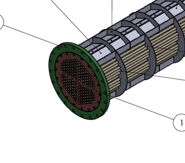 3D model of Reverse Engineering a Shell & Tube Heat Exchanger