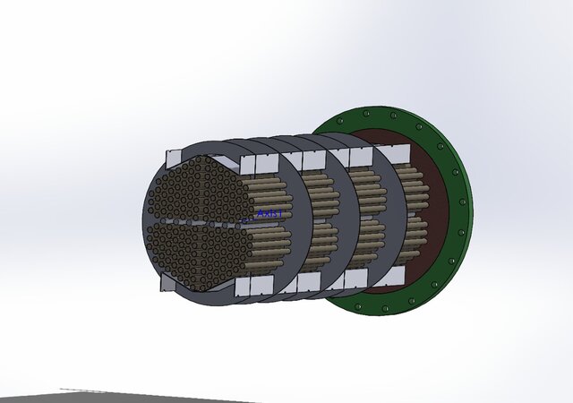 3D model of Reverse Engineering a Shell & Tube Heat Exchanger