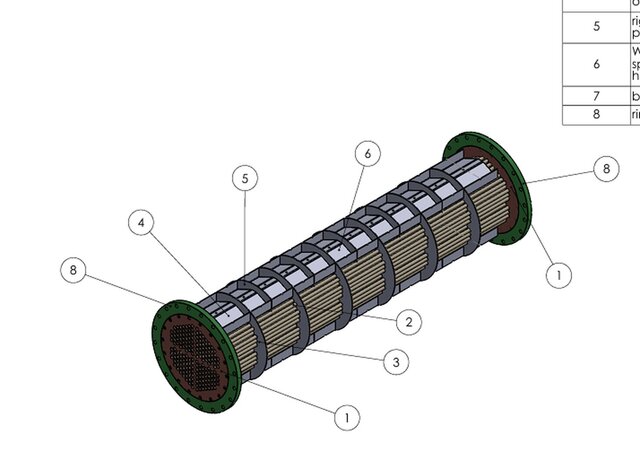 3D model of Reverse Engineering a Shell & Tube Heat Exchanger