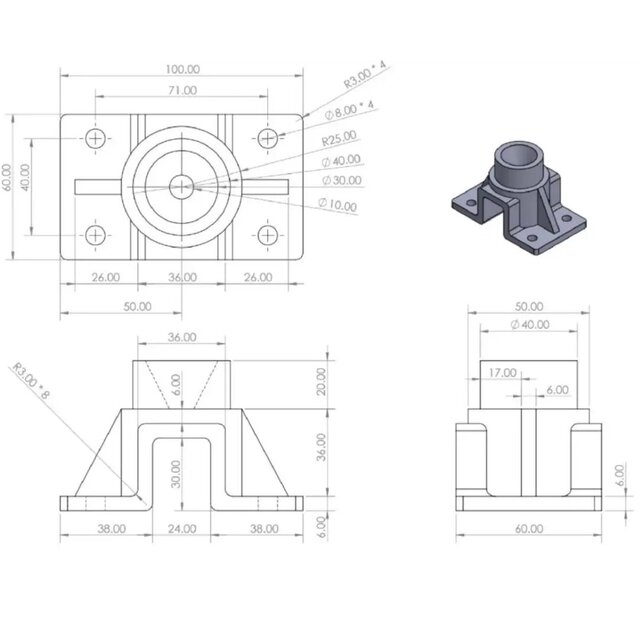 Assembly drawing for pulley assembly.
