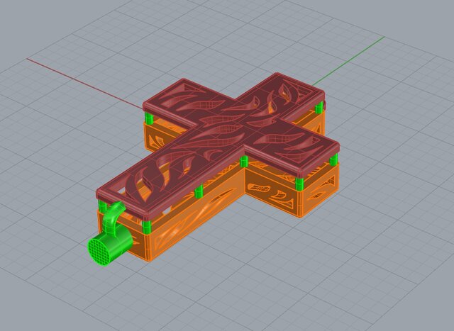 3D model of Cross Pendant – Jewelry CAD Design