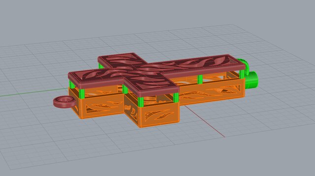 3D model of Cross Pendant – Jewelry CAD Design