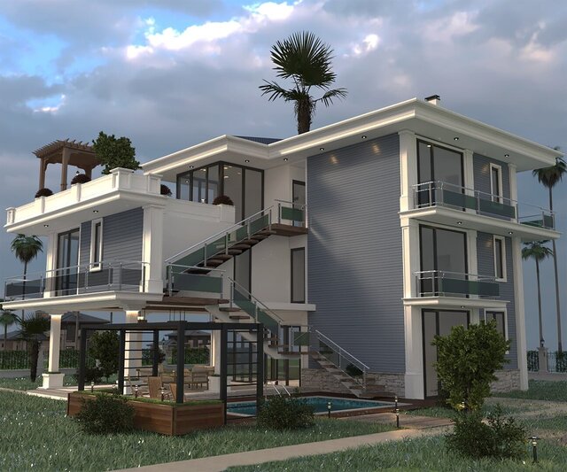Modern villa exterior design – image 3 of 5