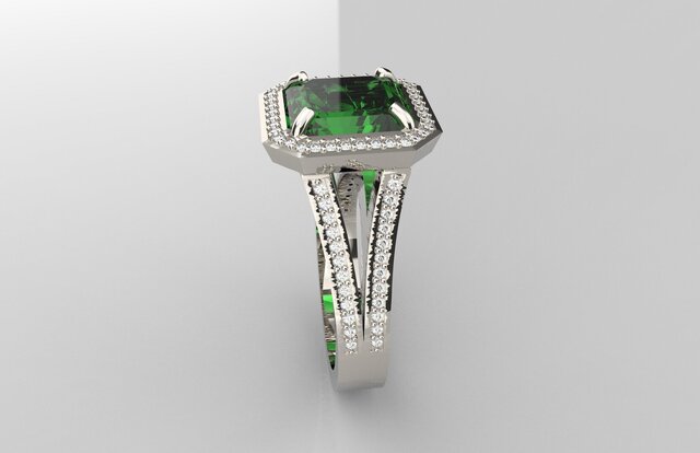 3D model of Emerald ring
